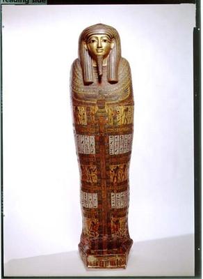 Sarcophagus of Nehemes Mentou, priest of Amon, Egyptian from 