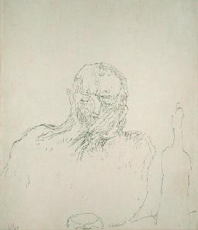 The Drinker, 1909 (no 35) (pen on paper on carboard) 