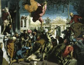 Tintoretto, real name Jacopo Robusti 1518-1594. - ''The Miracle of Saint Mark'' (Mark frees a slave)