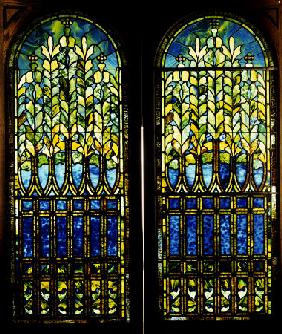 Two Leaded And Plated Glass Windows