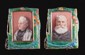 Two Rare Liberty Silver Gilt And Enamel Picture Frames,  Attributed To Archibald Knox (1864-1933), 1