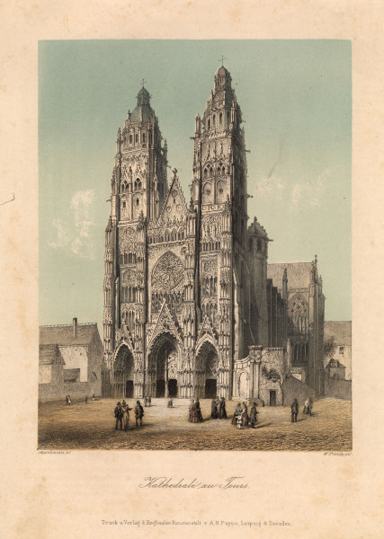 Tours, Kathedrale / French n.Asselinau from 