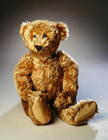 Teddy bear, from America or Europe, c.1906 (angora plush & sawdust stuffing)