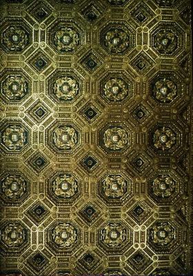 The ceiling of the Sala dell'Udienza, designed by Benedetto (1442-97) and Giuliano (1432-90) da Maia from 