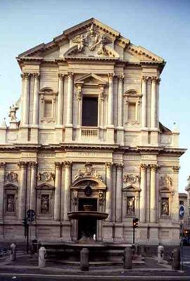 The facade of the church, designed by Carlo Rainaldi (1611-91) 1665 (photo) from 