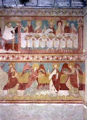 The Marriage at Cana, from the wall of the Choir, 12th-13th century (fresco) from 