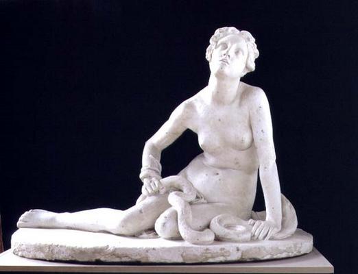 The Nymph and the Snake, sculpture by Lorenzo Bartolini (1777-1850) (plaster) from 