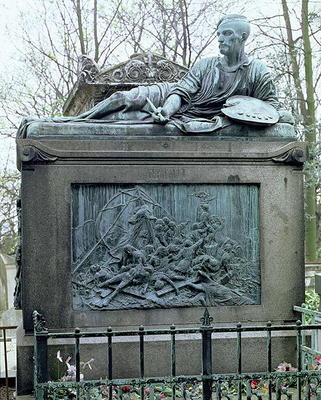 Tomb of Jean Louis Andre Theodore Gericault (1791-1824) (stone and bronze) from 