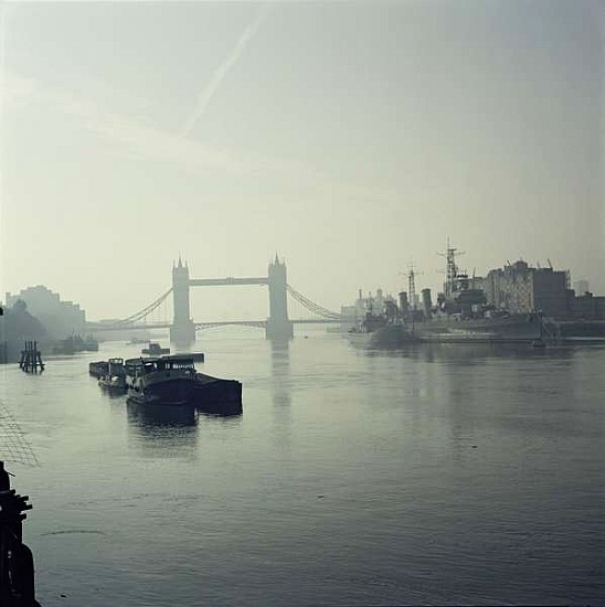 View along the River Thames, looking towards Tower Bridge from 