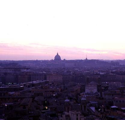 View of Rome from the tower of the 'Camera Turca' (Turkish Room) of the Villa Medici (photo) from 