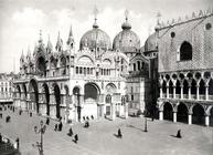 View of the Church of S. Marco and Palazzo Ducale (b/w photo)