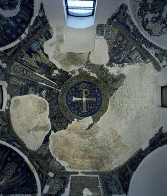 View of the cupola decoration, from the Baptistery of San Giovanni in Fonte, c.400 AD (mosaic) from 