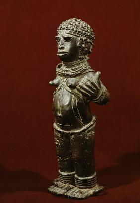 Weibl. Figur, Benin, Nigeria / Bronze