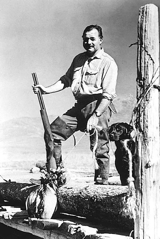 writer Ernest Hemingway in Idaho from 