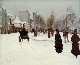 The Boulevard de Clichy under Snow 