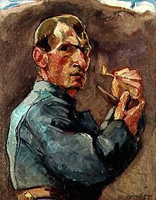 Self-portrait with pipe from Numa Donzé