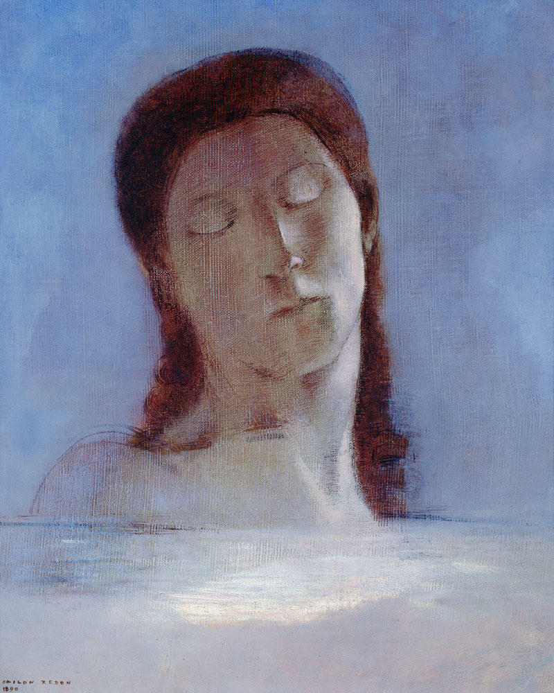 Closed Eyes from Odilon Redon