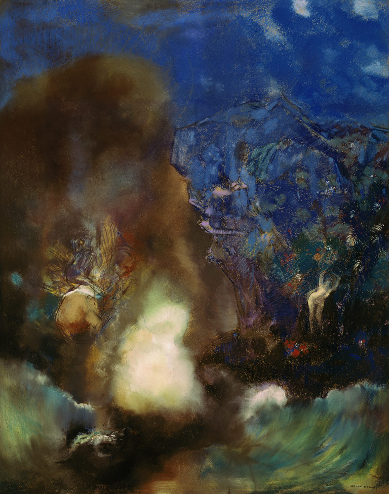 Angelica saved by Ruggiero from Odilon Redon