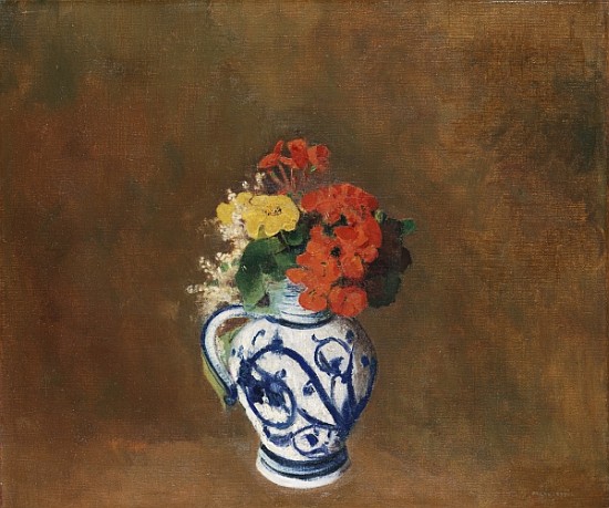 Flowers in a Blue Vase, c.1900 from Odilon Redon