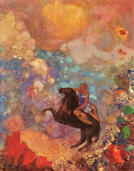 Muse on Pegasus from Odilon Redon