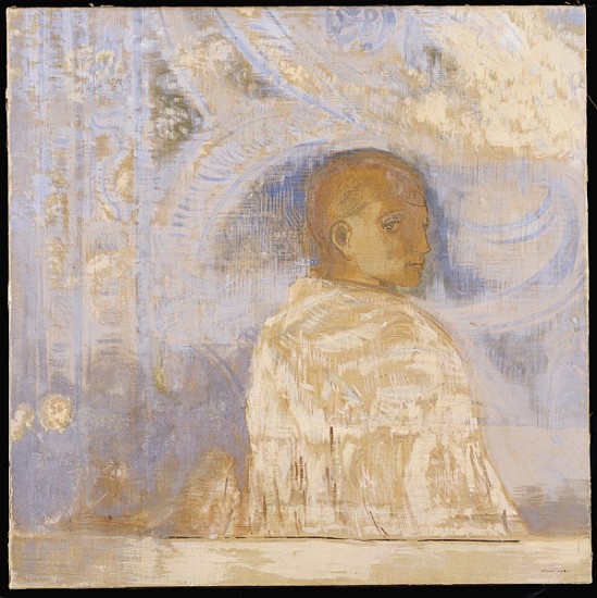 The Look, c.1910 (thinned oil on canvas) from Odilon Redon