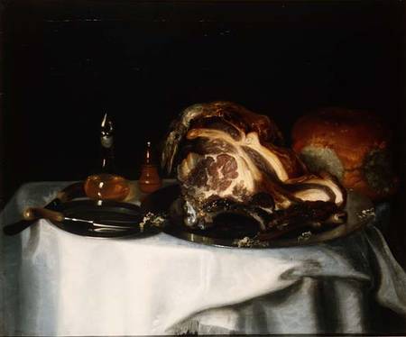 Still life with meat and bread (pair of 78161) from of Chichester Smith
