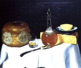 Still life with bread and cheese (pair of 78162)