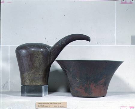 Ewer and basin from Old Kingdom Egyptian