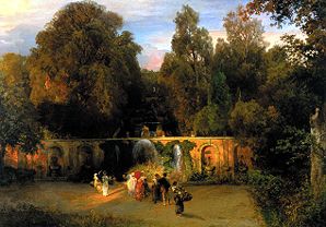 In the park of the villa Torlonia. from Oswald Achenbach