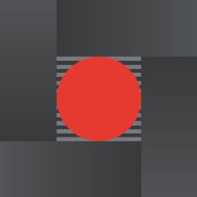 Quadrat mit rotem Punkt