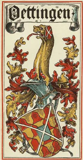The family coat of arms of the German royal houses: Öttingen