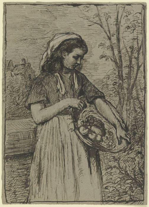 Girl with a fruit basket from Otto Scholderer