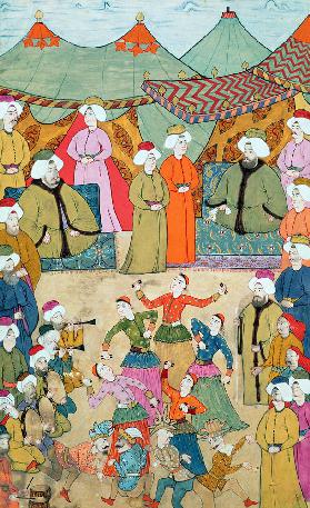 A Dance for the Pleasure of Sultan Ahmet III (1673-1736) from the ''Surnama''