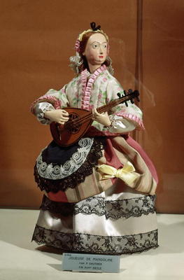 Automaton of a mandolin player (mixed media) from P. Gauthier