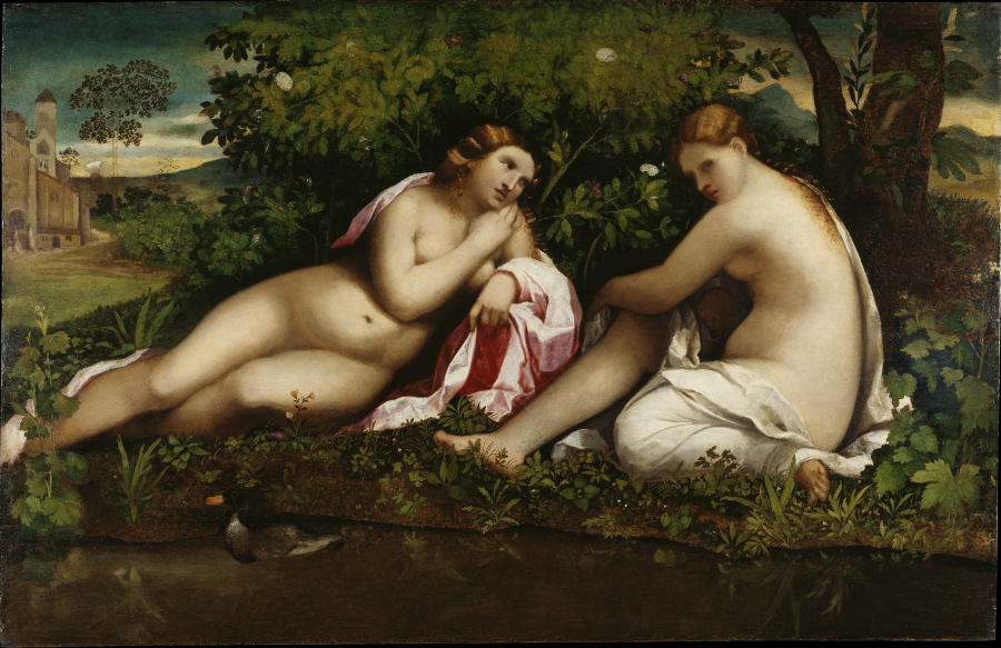Two Nymphs at Rest (Jupiter and Callisto?) from Palma il Vecchio (eigentl. Jacopo Negretti)
