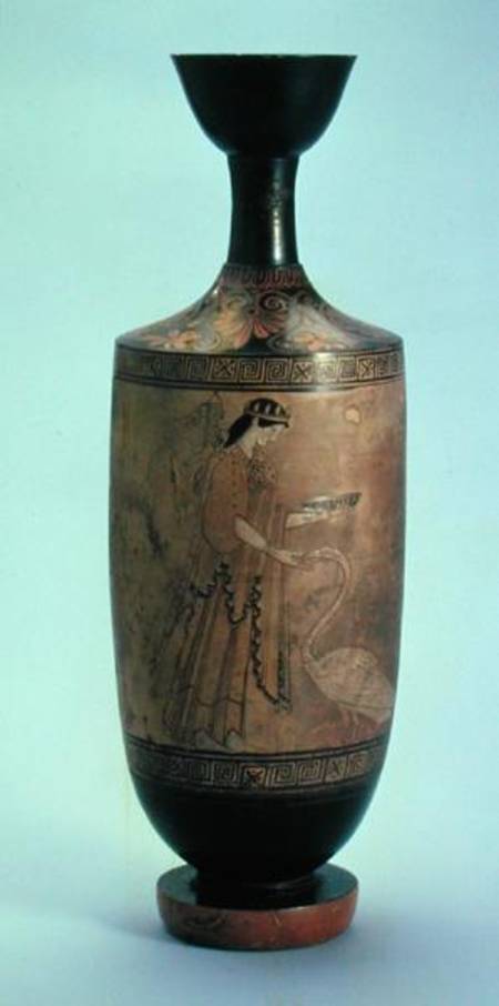 Attic white-ground Lekythos with Artemis and a swan from Pan  Painter