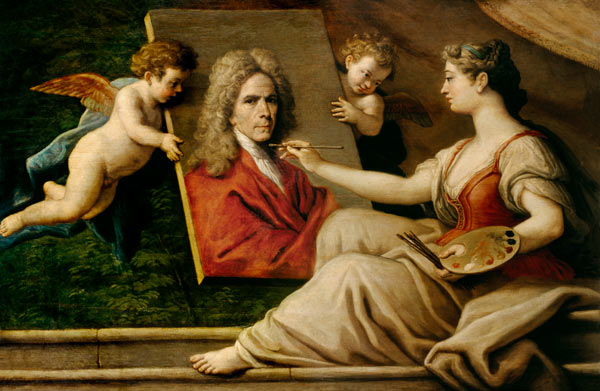 Self Portrait in an Allegory of the Arts from Paolo de Matteis
