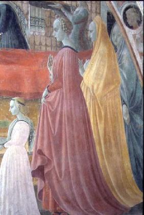 The Nativity of the Virgin, detail depicting the Women of the Donor family, from The Chapel of the A
