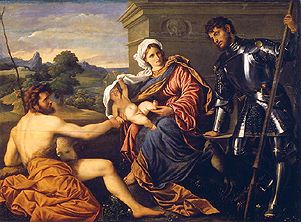 Madonna mit den Hll. Johannes d. Täufer und Georg from Paris Bordone