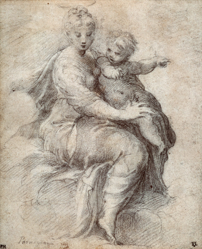 Madonna and Child on the Clouds from Parmigianino
