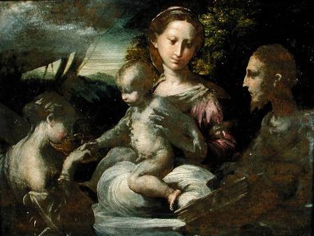 Study for The Mystic Marriage of St. Catherine from Parmigianino