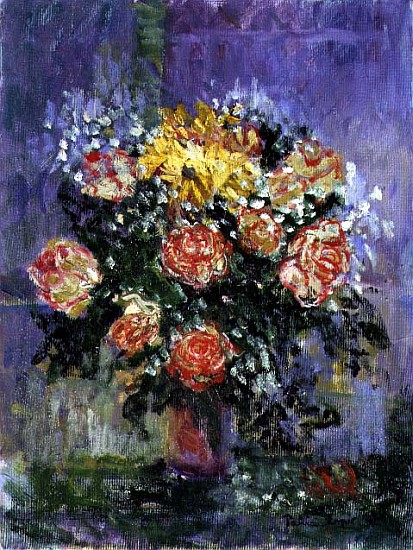 Roses and Gypsophila, 1996 (oil on canvas)  from Patricia  Espir
