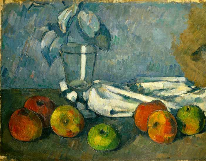 Glass and apples from Paul Cézanne
