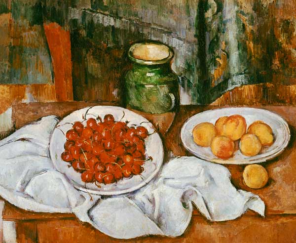 Still life with cherries and peaches from Paul Cézanne