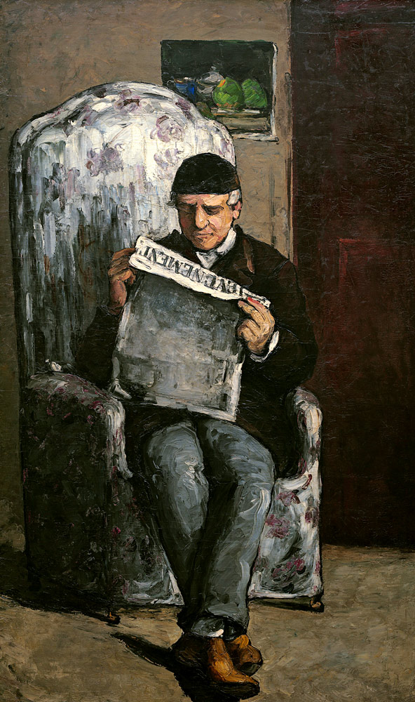 Father of the artist reading the newspaper from Paul Cézanne