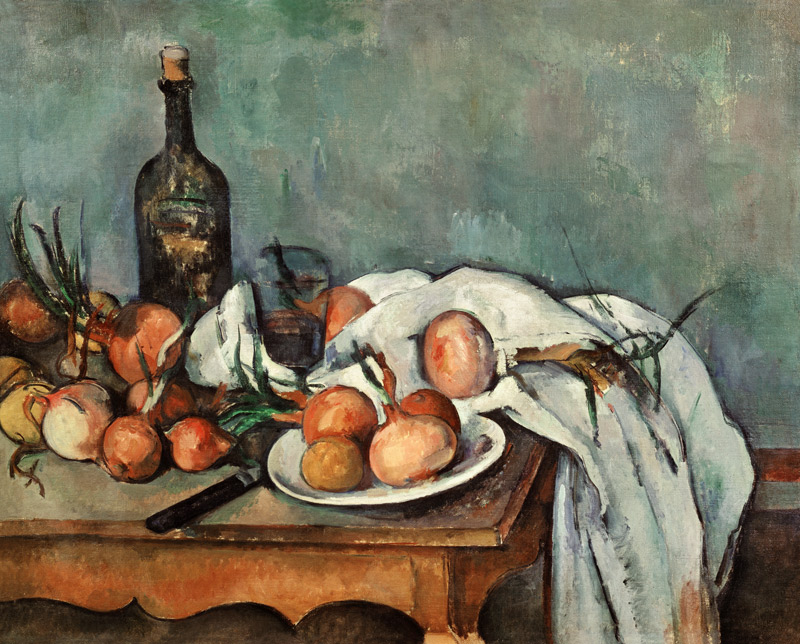 Still life with onions from Paul Cézanne