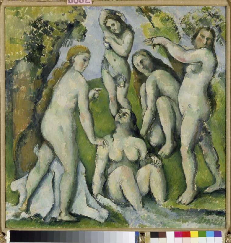 Five women taking a bath from Paul Cézanne