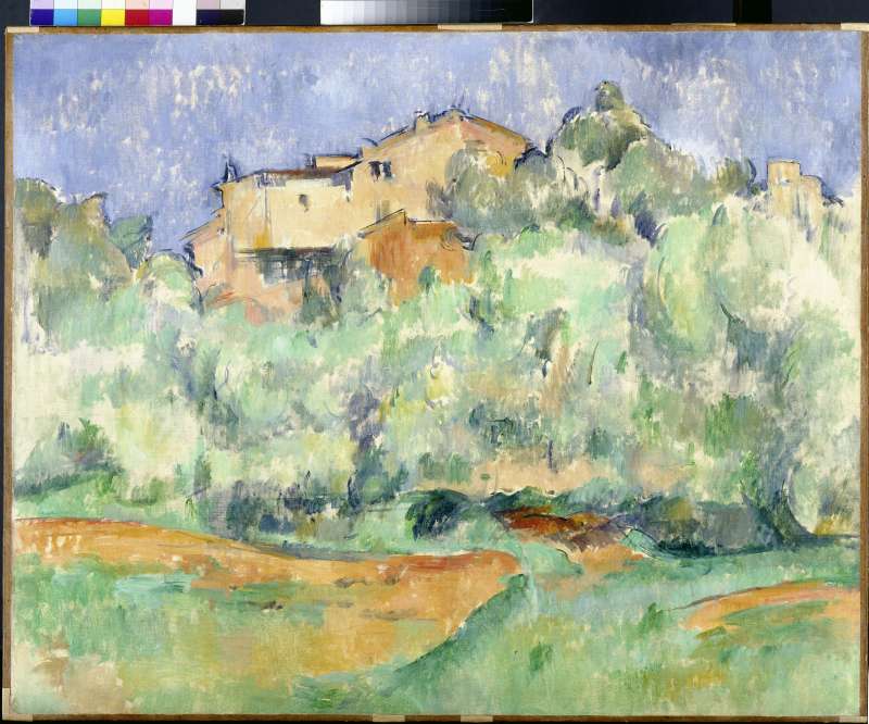 Haus auf bewaldeter Anhöhe mit Taubenschlag (Maison de Bellevue et pigeonnier) from Paul Cézanne