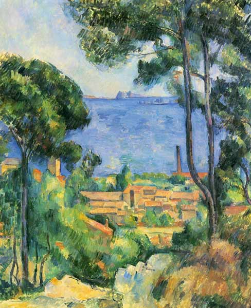 Blick auf L'Estaque und das Chateaux d'If (Das Meer bei L'Estaque) from Paul Cézanne