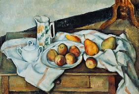 Still Life with Carafe, Sugar Bowl, Bottle and Fruits
